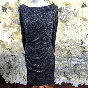 Elegant Black Sequin Dress